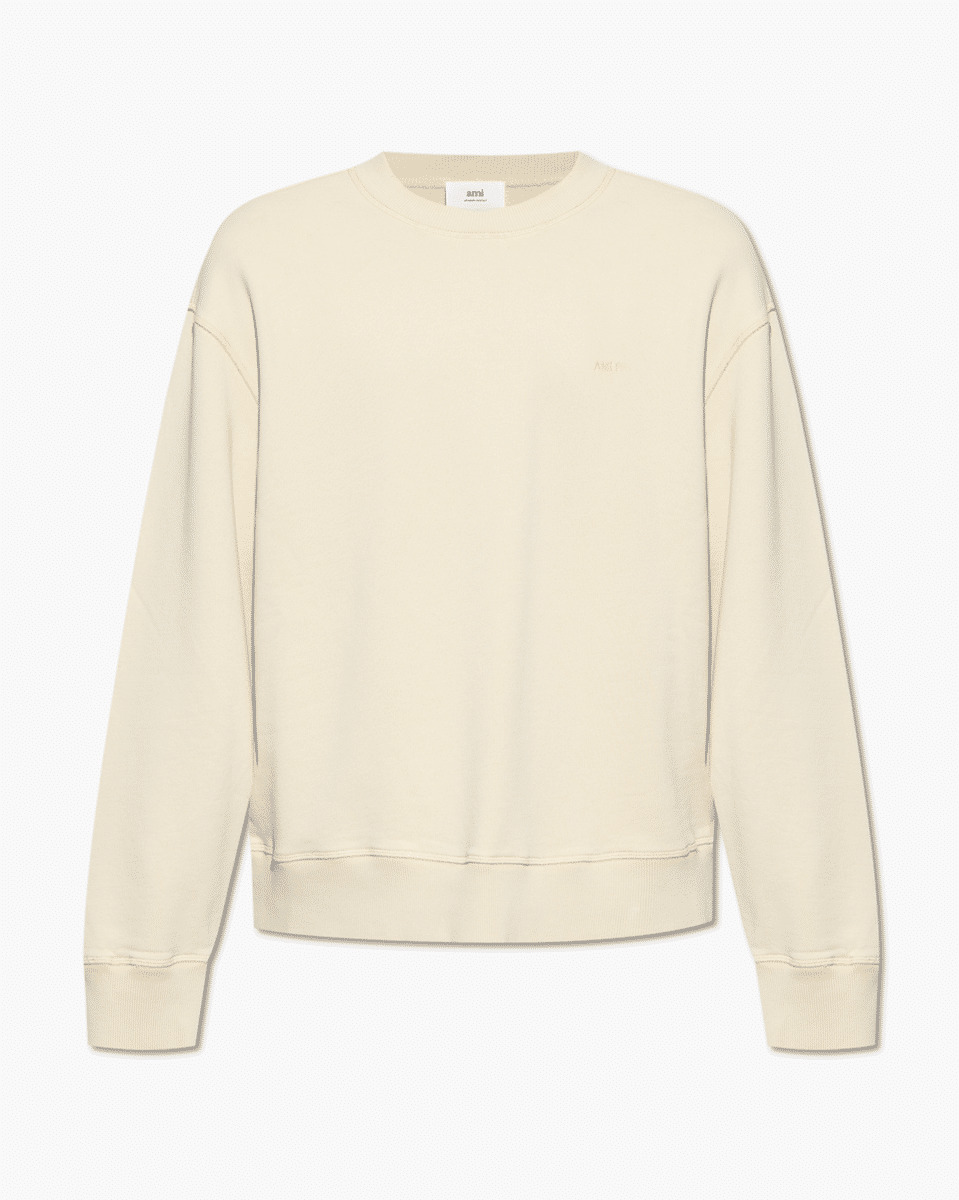 AMI Paris FADE OUT CREWNECK Beige