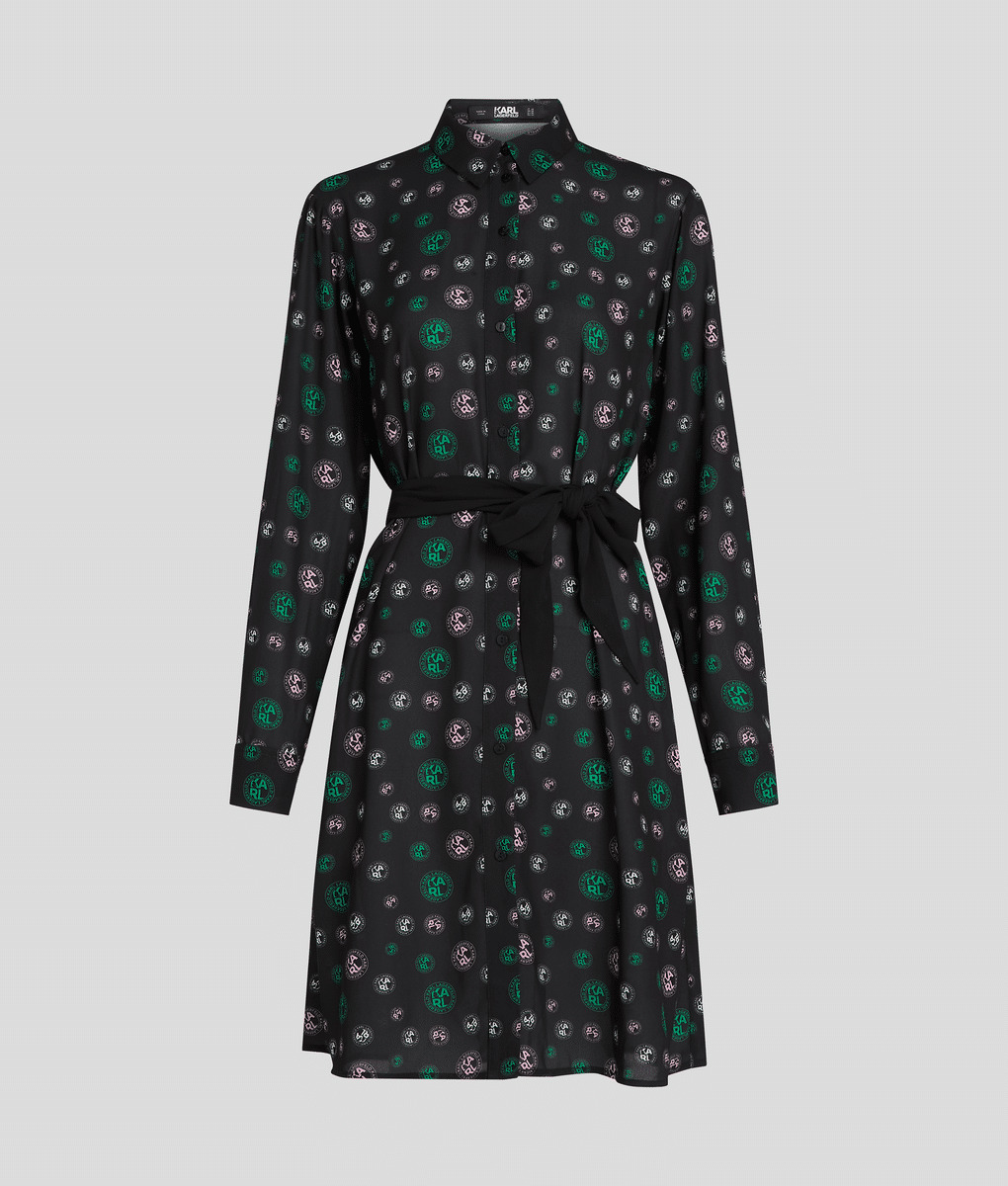 DOTS AOP FLUID SHIRT ROBE FEMME