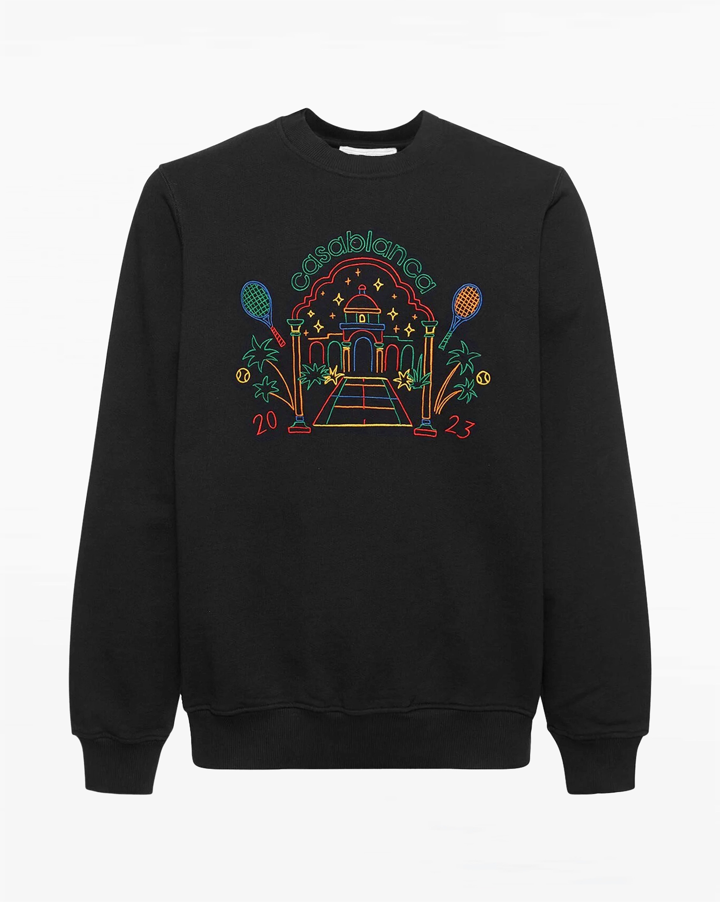 Casablanca Sweatshirt Rainbow Crayon Temple Noir