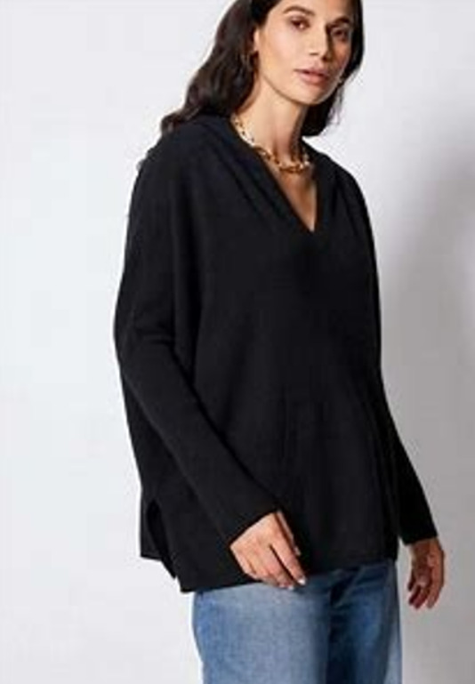 PULL PONCHO CACHEMIRE ALIX NOIR