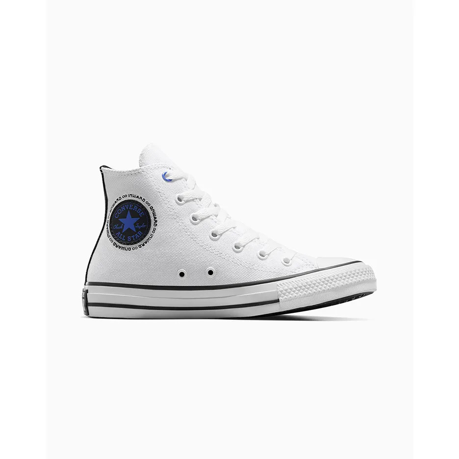 Chuck Taylor All Star Hi White/Blue Flame/Black