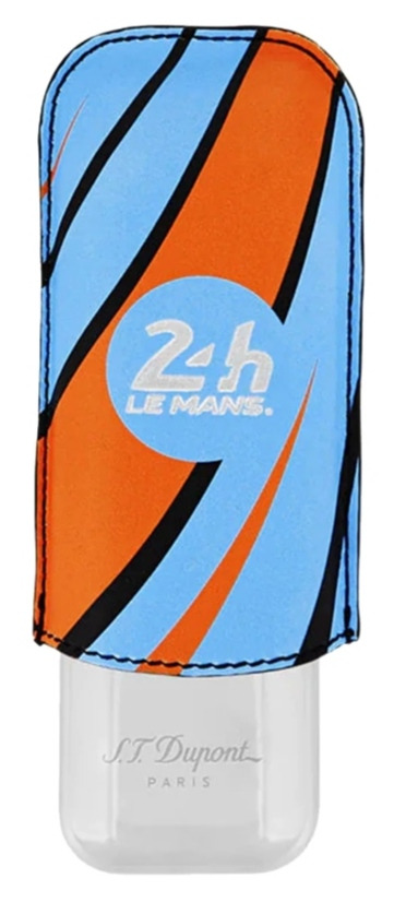 Etui cuir 2 cigares Le Mans Bleu