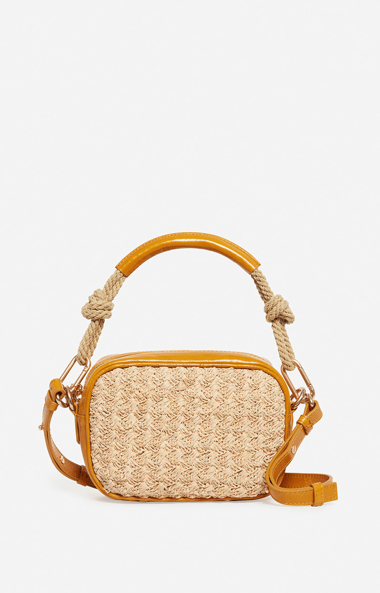 Sac Crossbody Holly En Raphia & Cuir