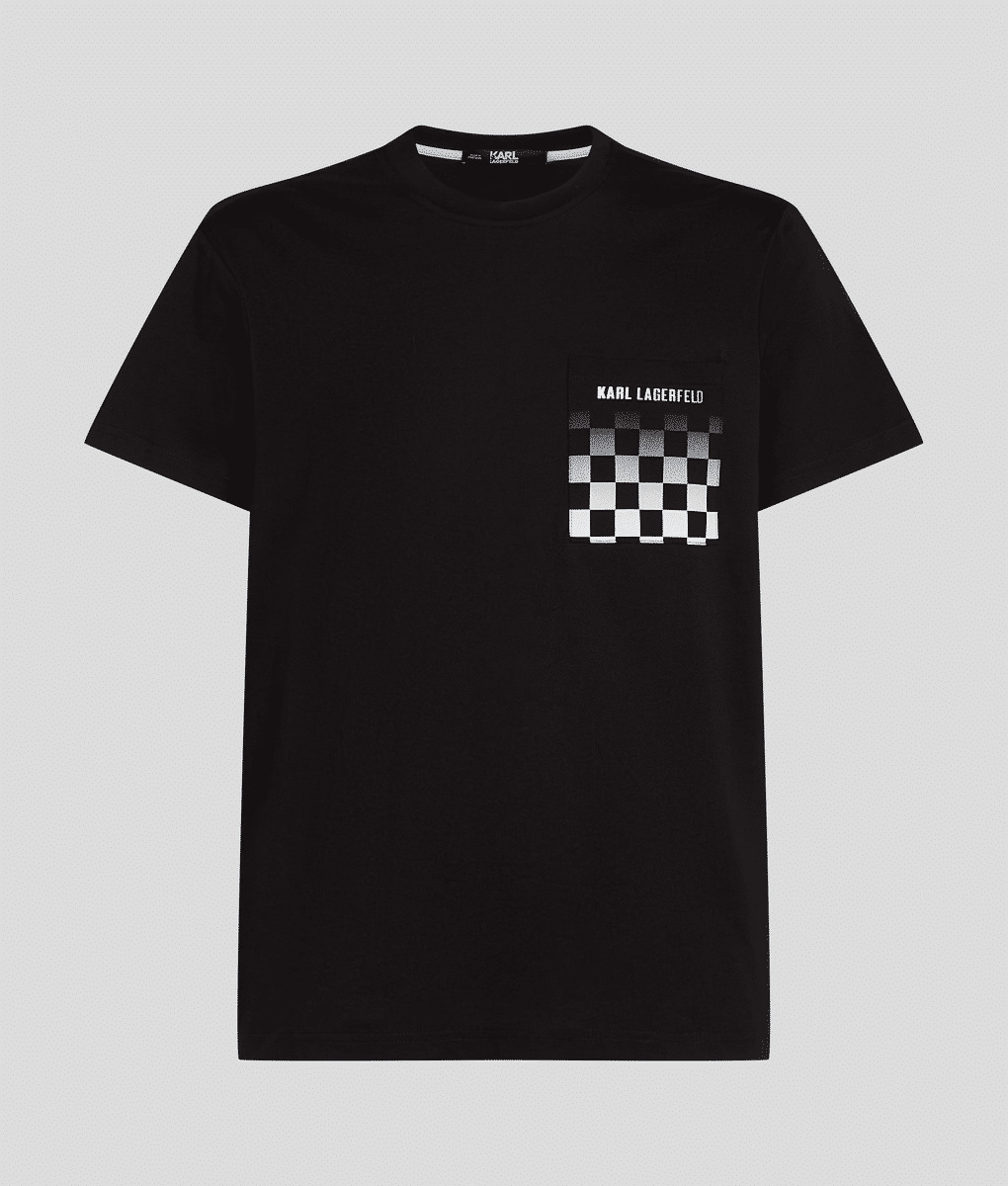 CHECKBOARD POCKET DEGRADE T-SHIRT HOMME