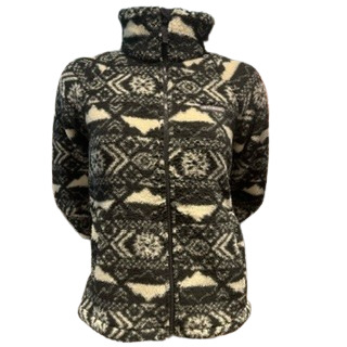 Big Timber Peak FS Printed Sherpa FZ Femme Noir