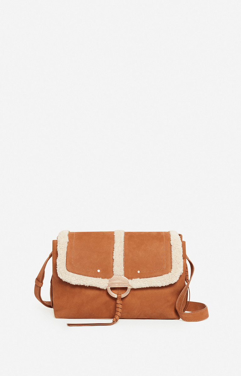 Sac à Bandoulière Othilia En Cuir Nubuck et Shearling