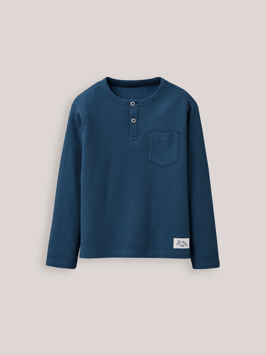 T-Shirt Henley Wafle