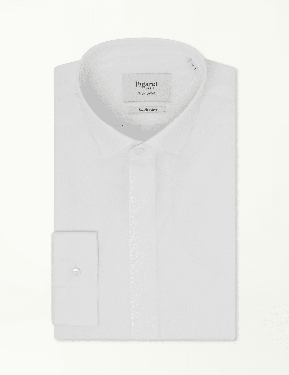 Chemise Ajustée en popeline blanche