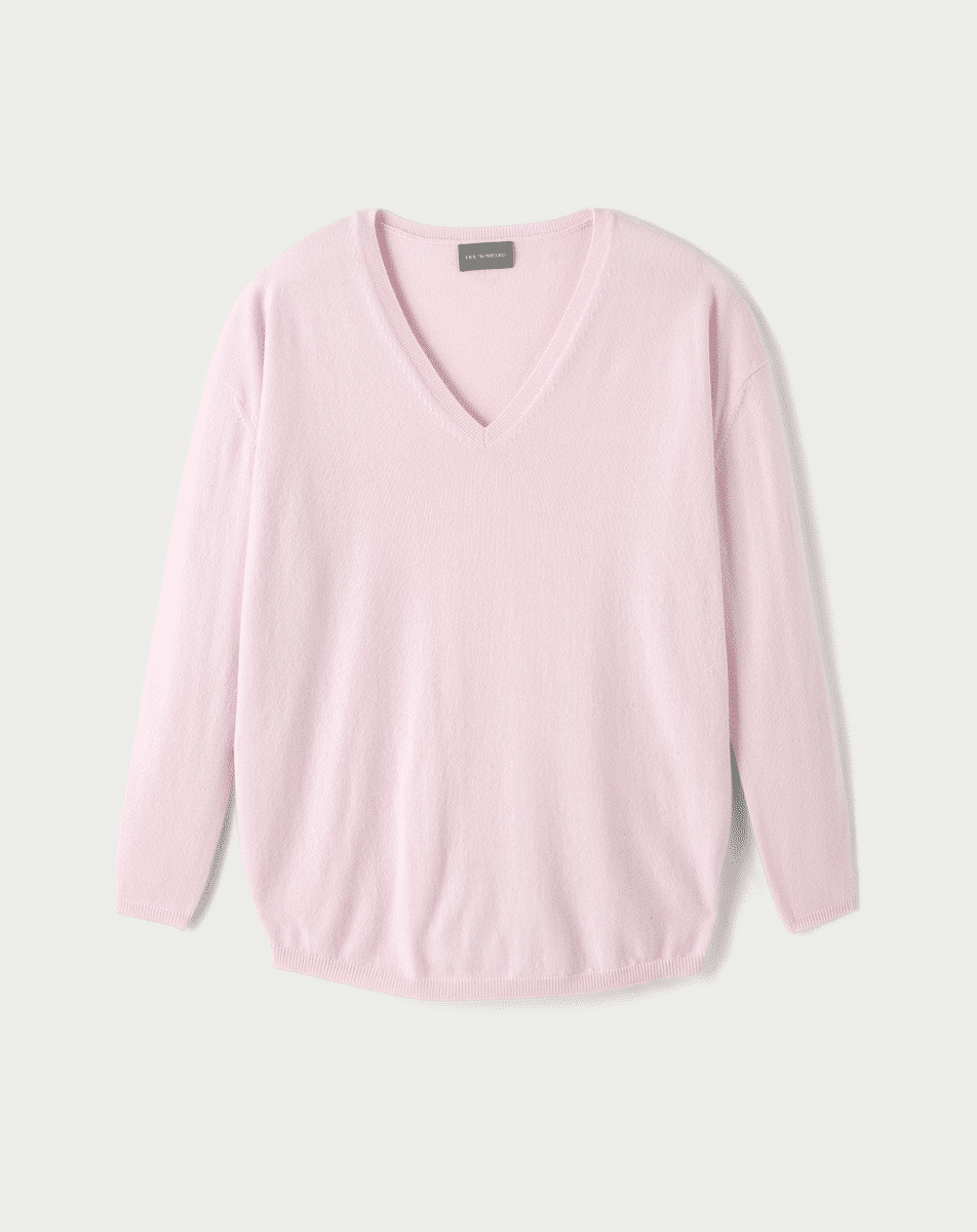 Pull V oversize - Femme - CERISIER