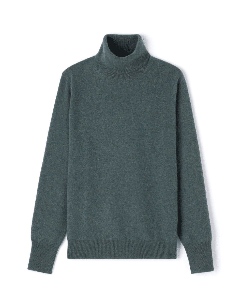 Pull col roulé classique - Homme - VERT RIVAGE