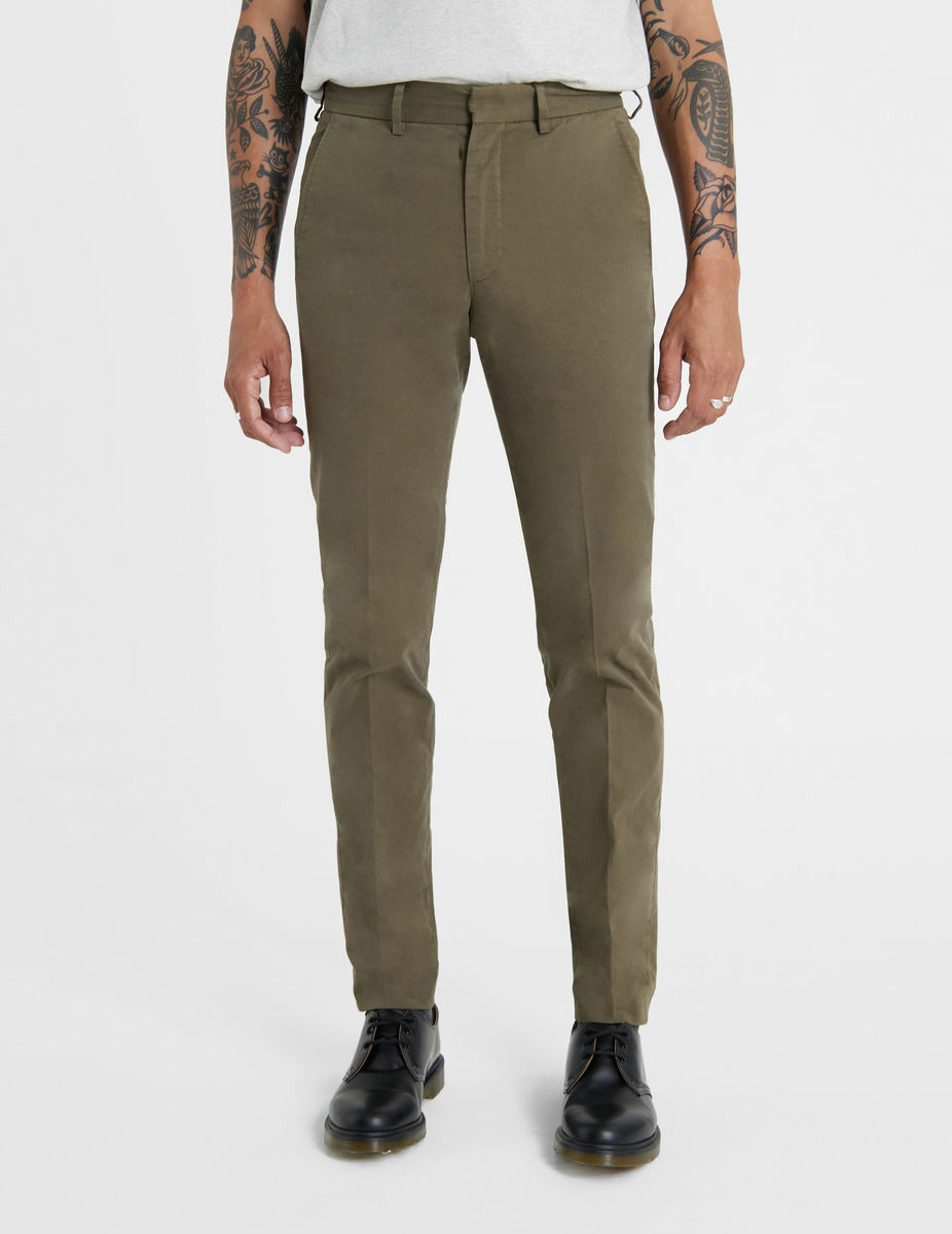 Chino Maxence en coton kaki