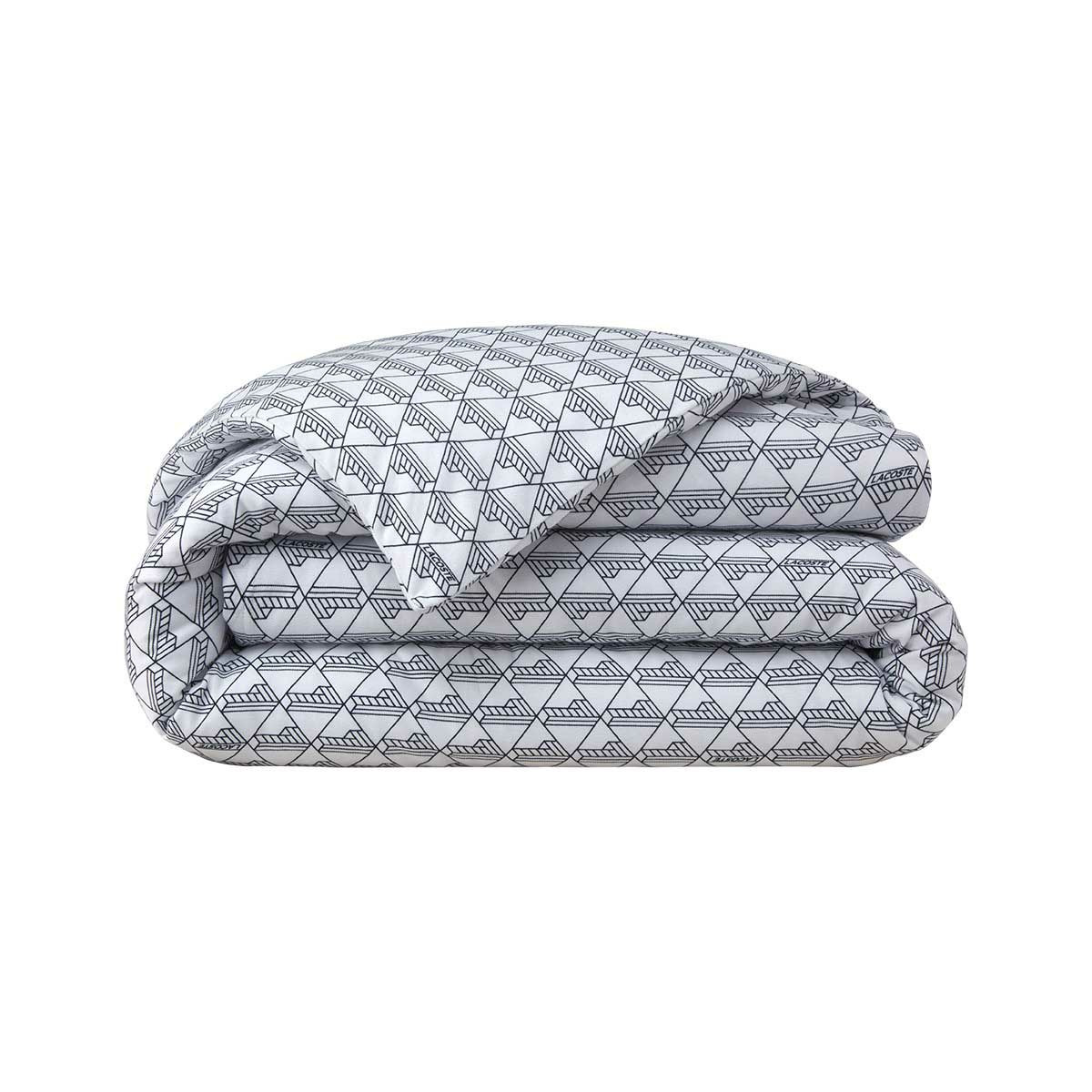 Lacoste - Housse de couette en coton piqué 150 g/m², L Monogramme