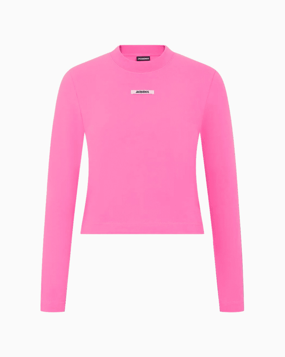 Jacquemus T-Shirt - Le T-Shirt Gros Grain Manches Longues - Pink