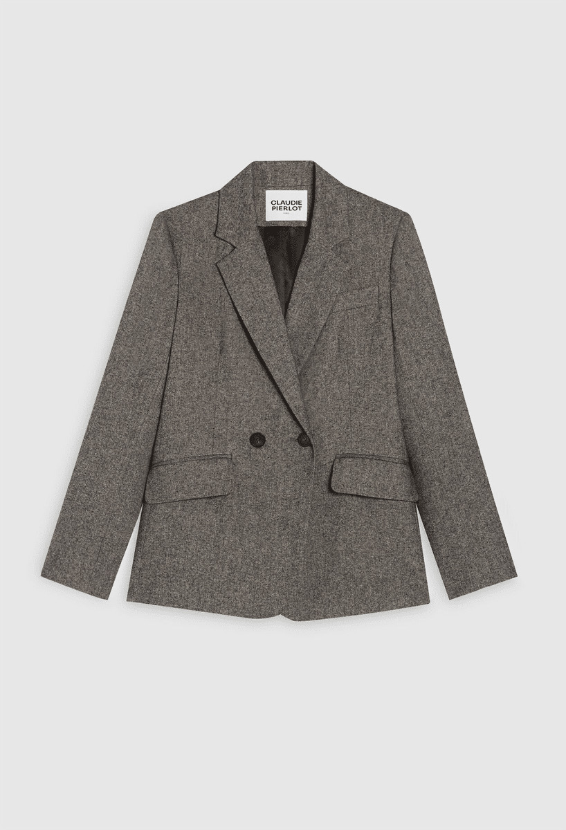 Veste gris chiné tailleur