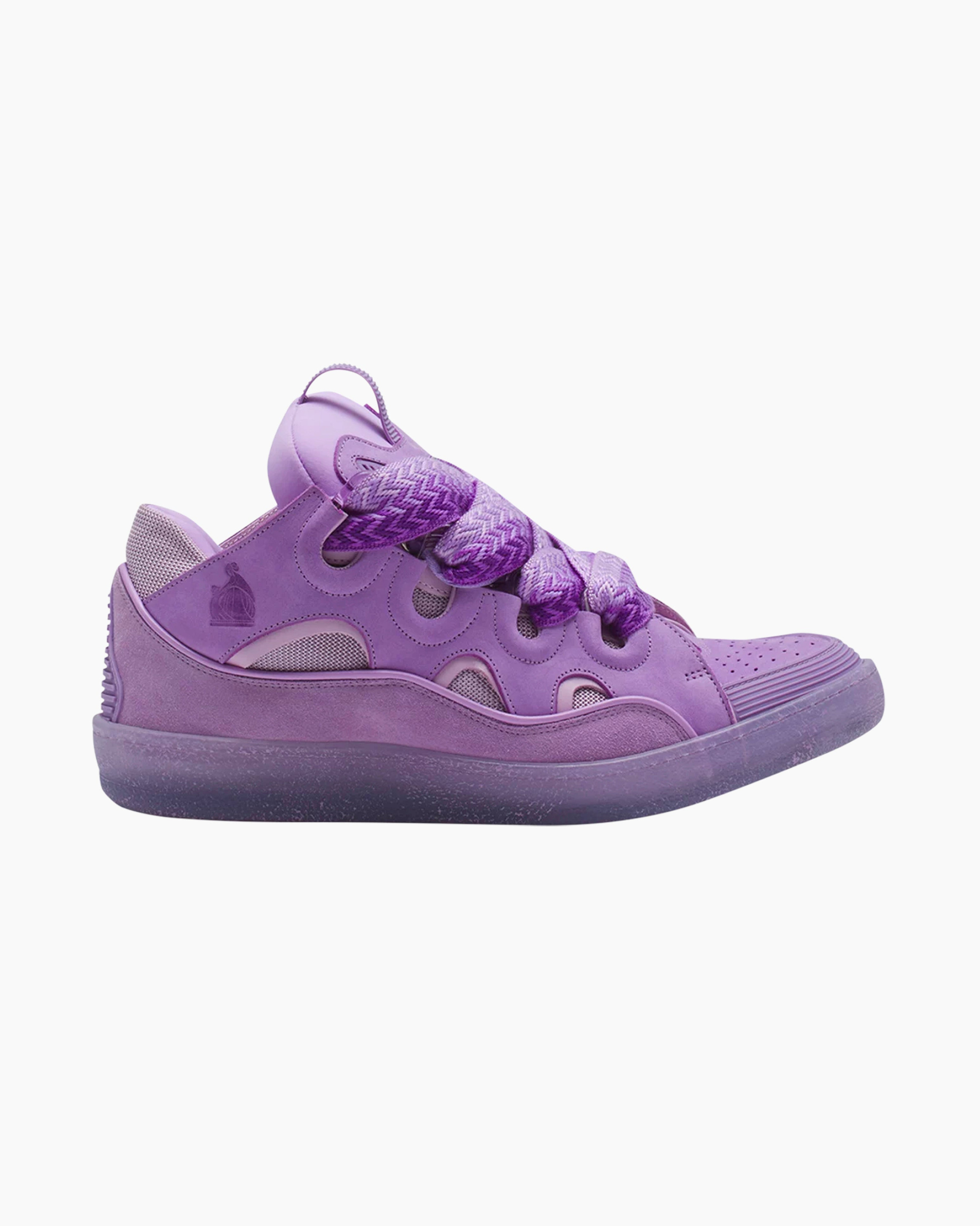 Leather Curb Sneaker Lila