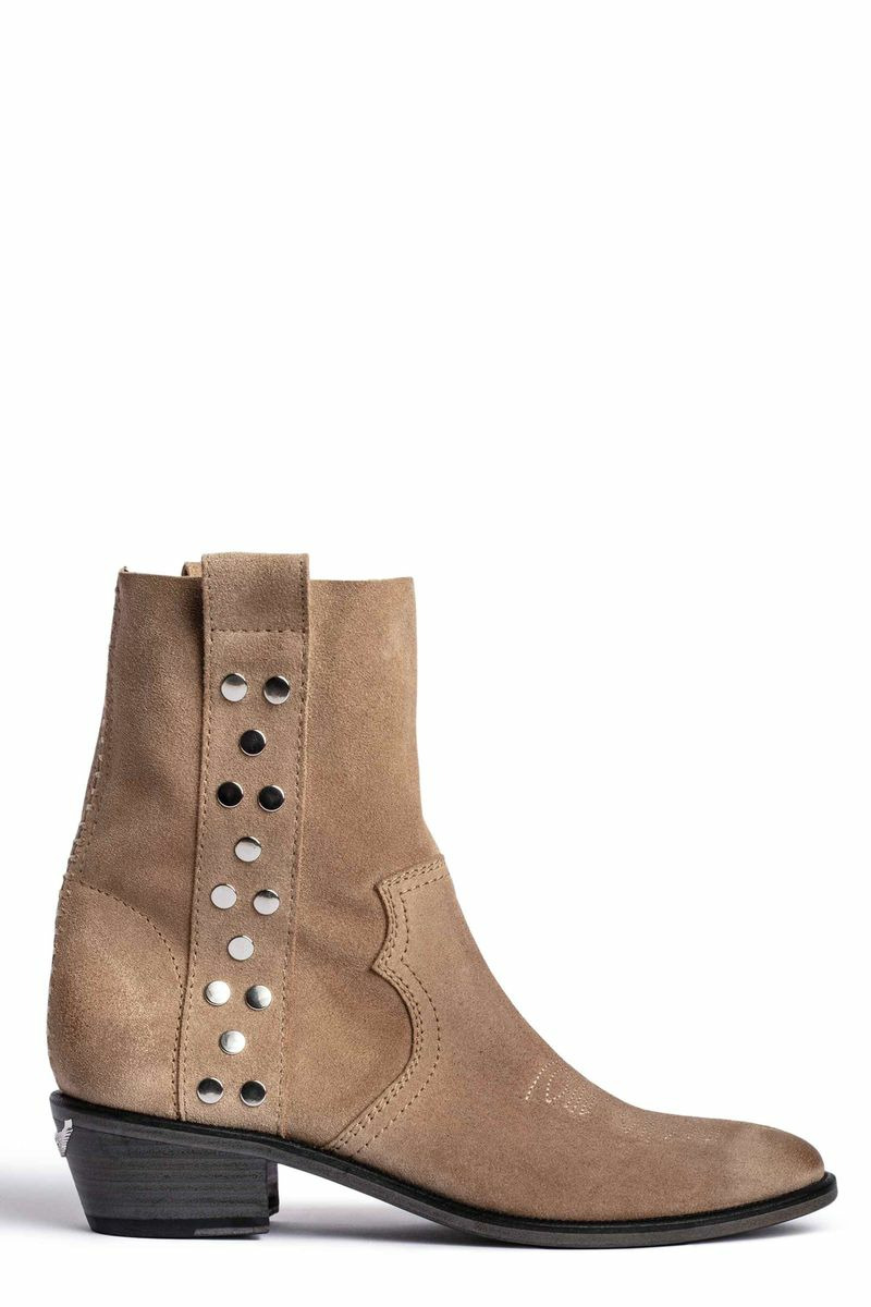 PILAR HIGH SUEDE + STRAP STUDS