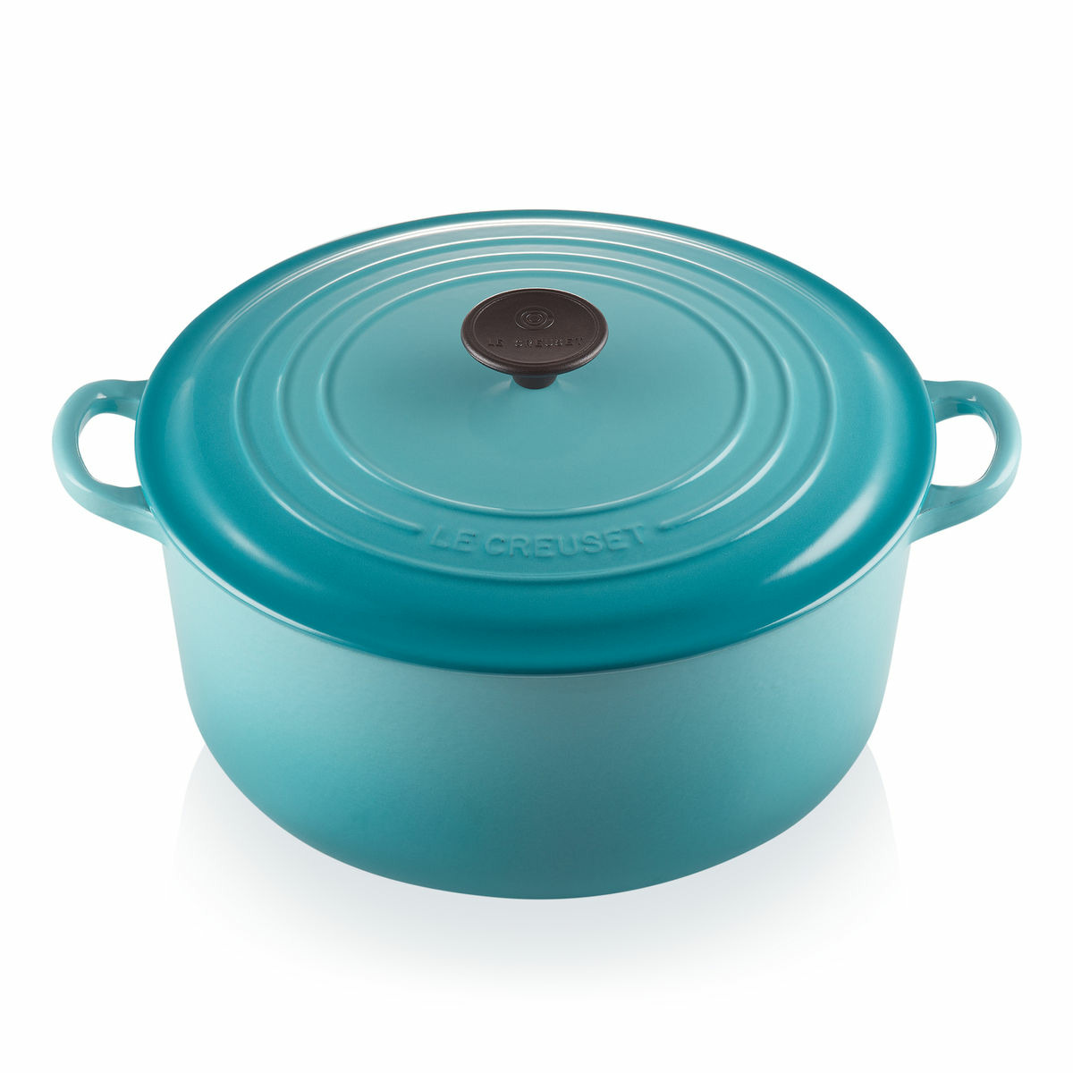 Cocotte ronde 28cm en fonte émaillée bleu caraïbes