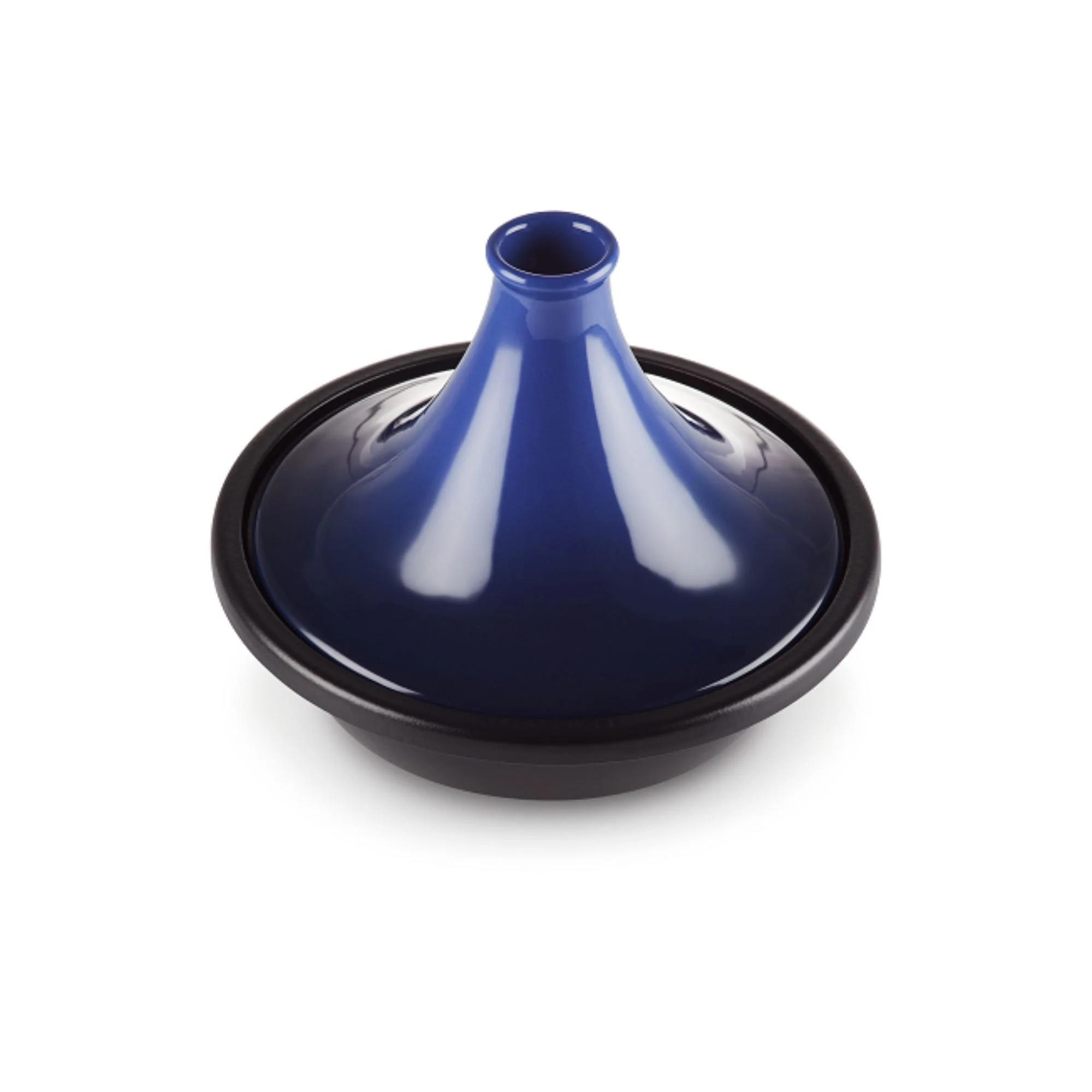 Tajine 27cm en fonte émaillée bleu cobalt