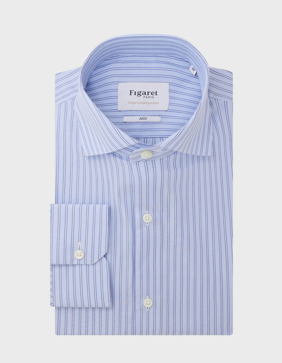 Chemise Contemporaine Prestige rayée bleue