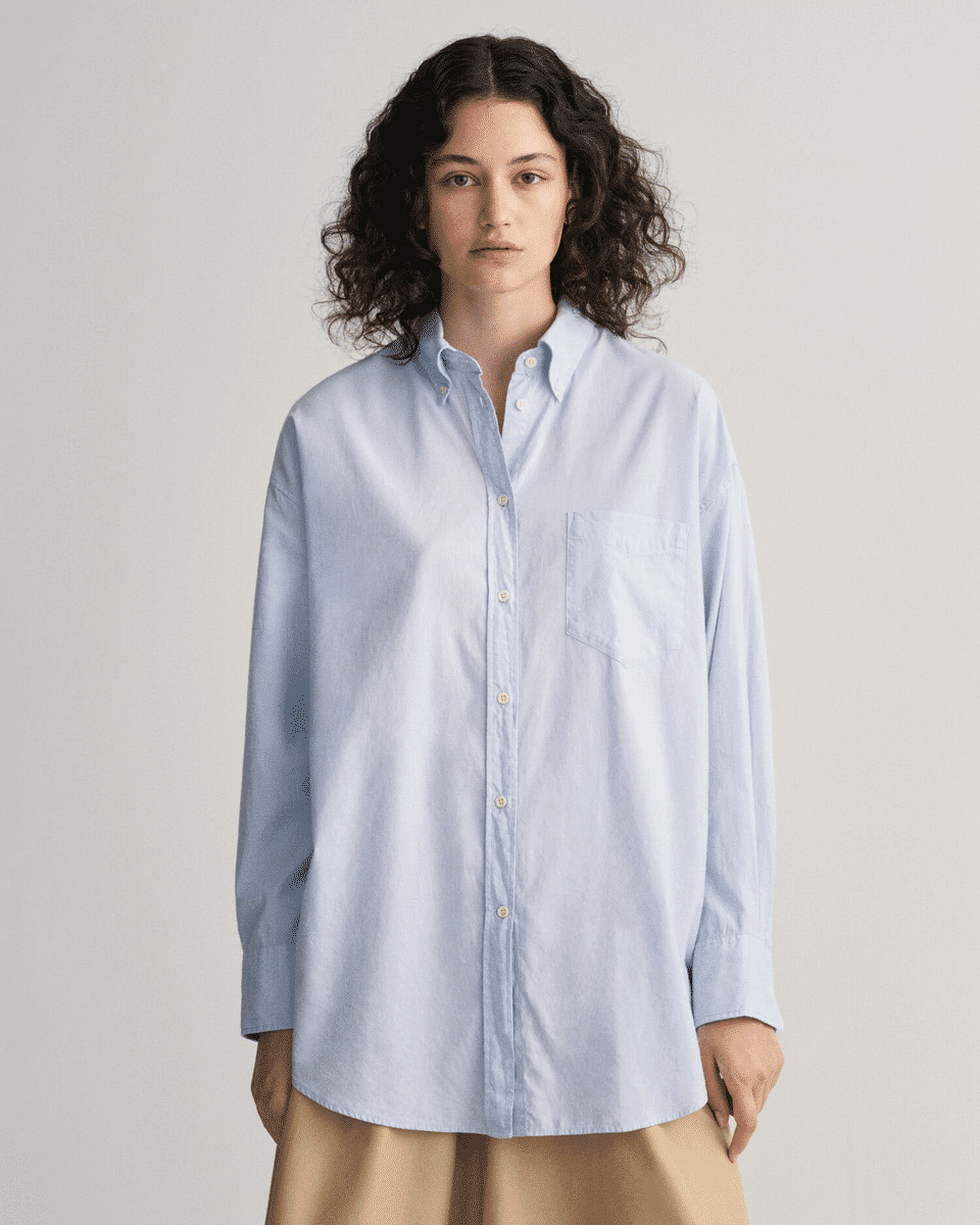 Chemise ultra-ample en coton Oxford de luxe