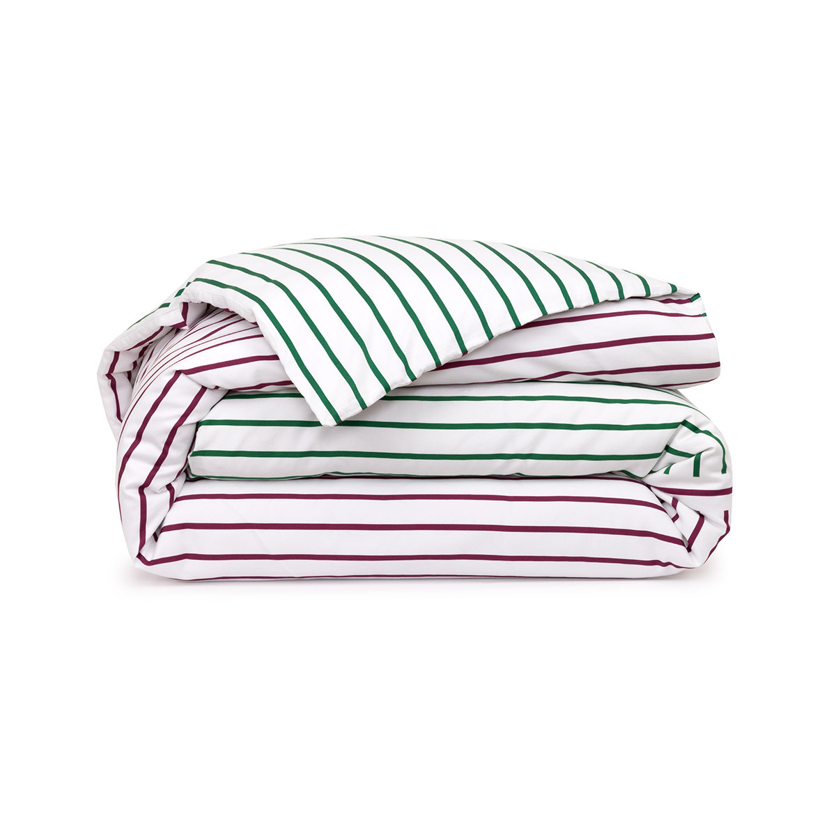 Lacoste - Housse de couette en satin de coton multicouleurs, L Stripe