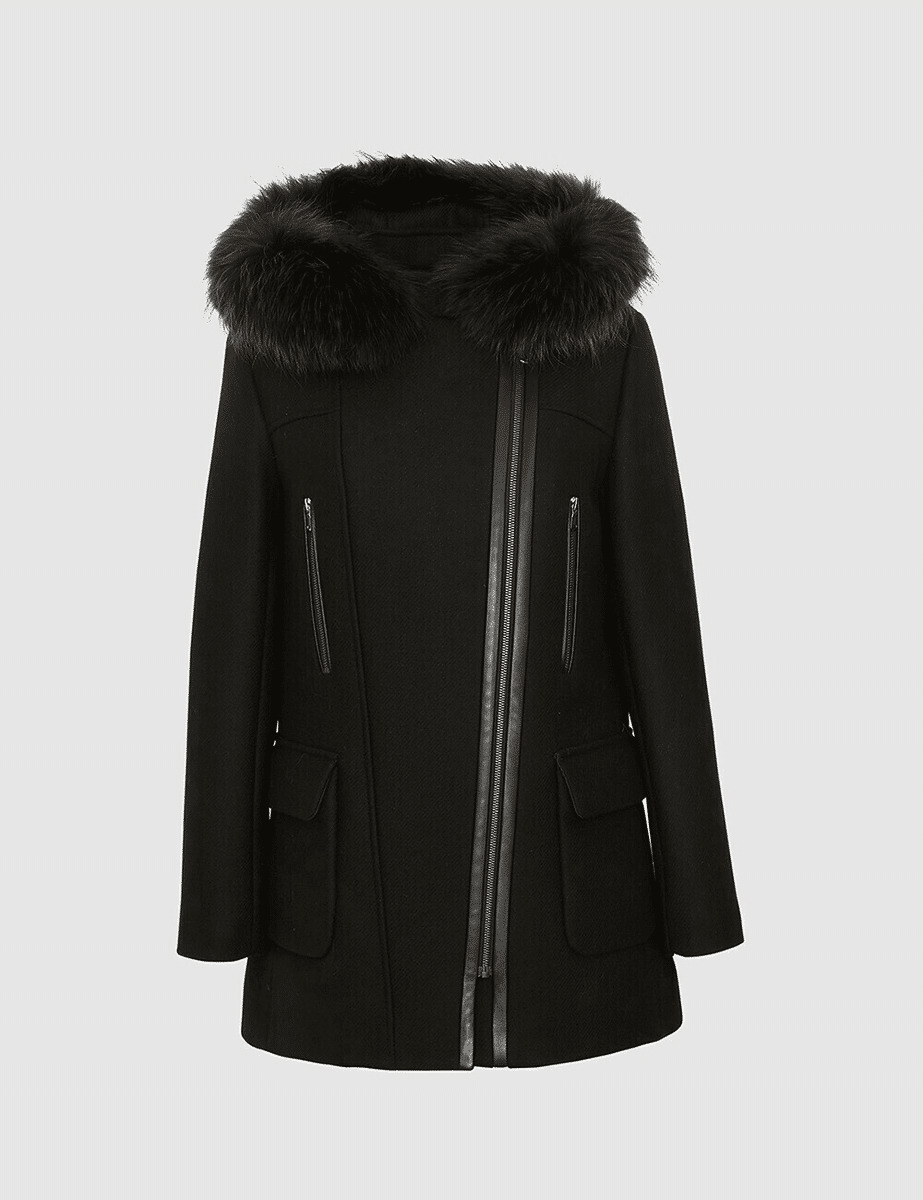 Duffle-Coat Gabie - Col en Fausse Fourru...-Col amovible