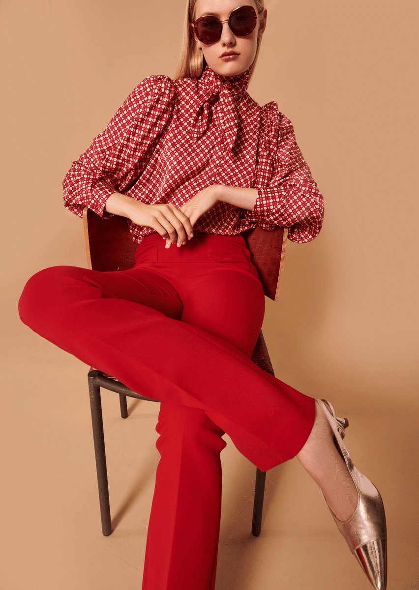 Pantalon Pearl-Rouge en Polyester