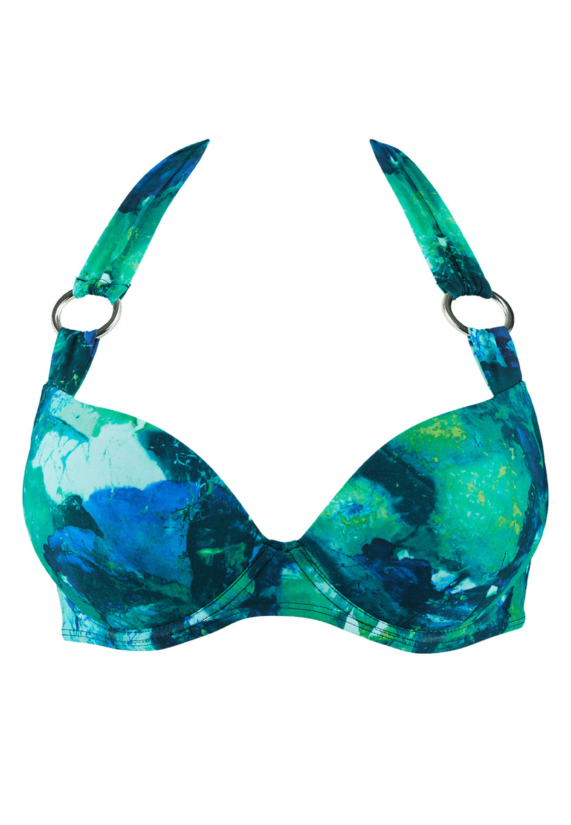 Haut de maillot de bain Push-up coques Deep Green Sea