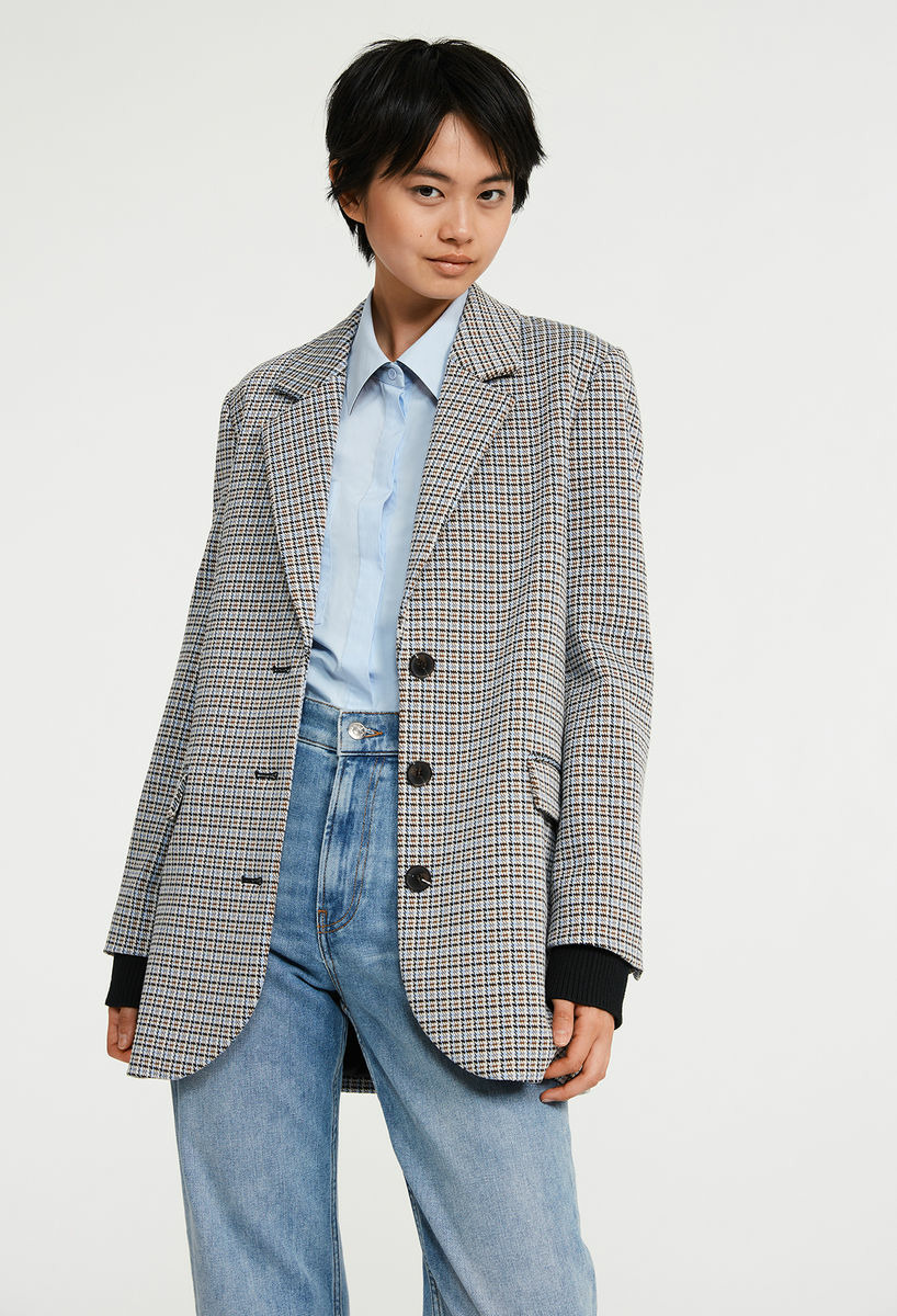 Veste à carreaux tailleur