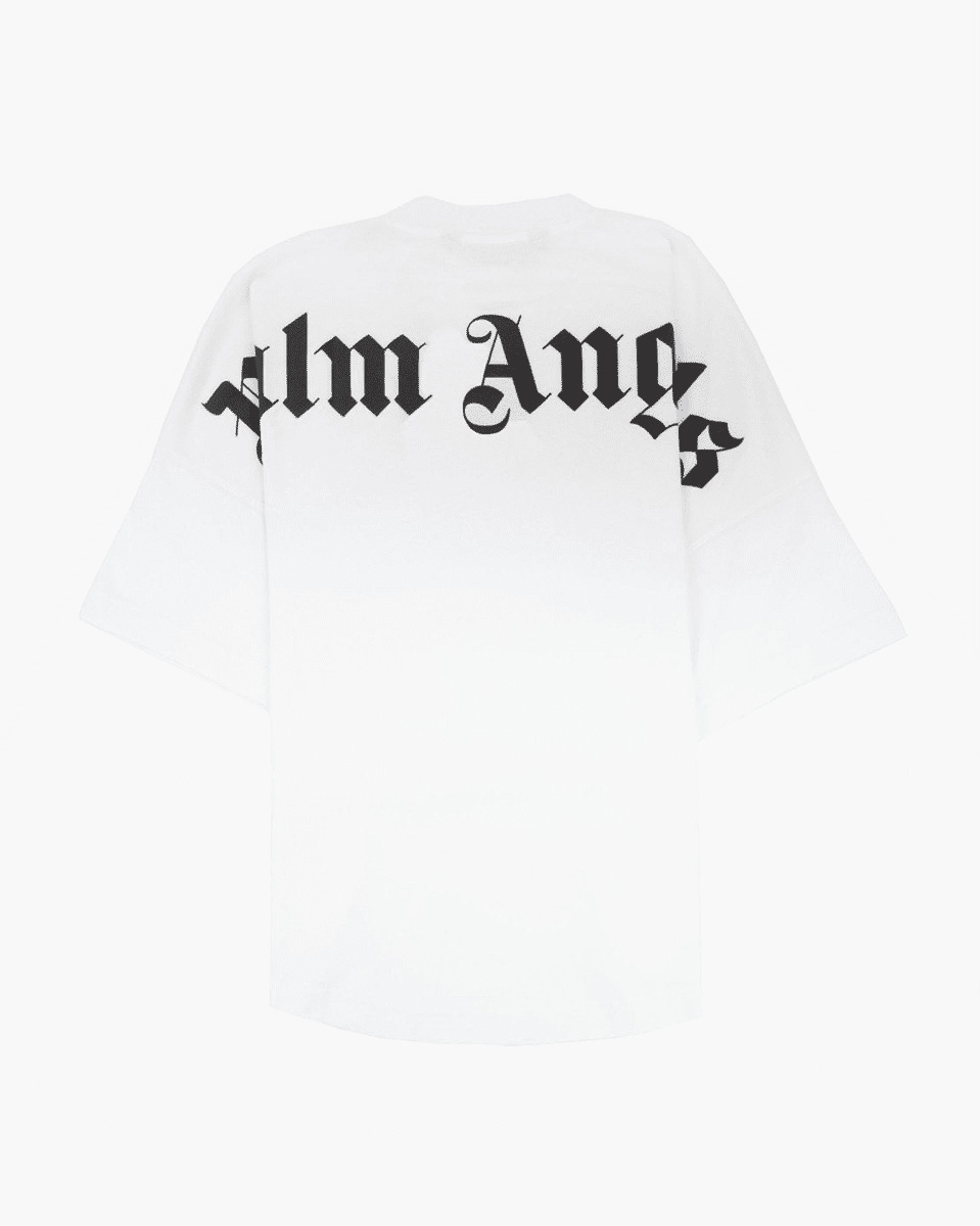 Palm Angels Classic logo over tee white black