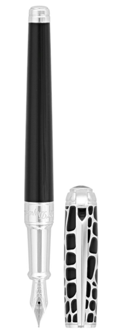 Gamme Orfèvre - Stylo plume Line D médium laque placée Dandy Noir