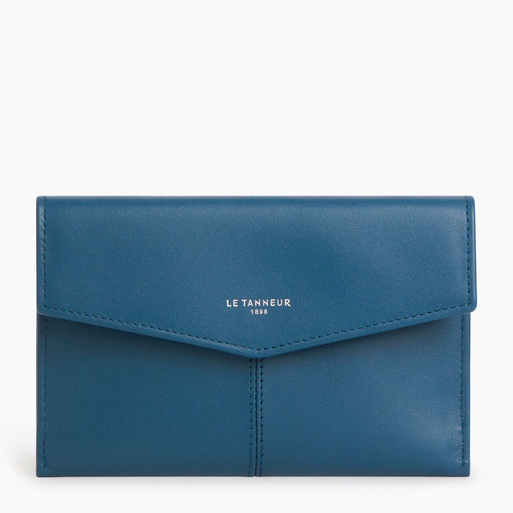 Pochette enveloppe moyen modèle Charlotte en cuir lisse