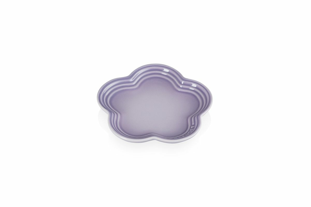 Assiette fleur 23cm en céramique blue purple