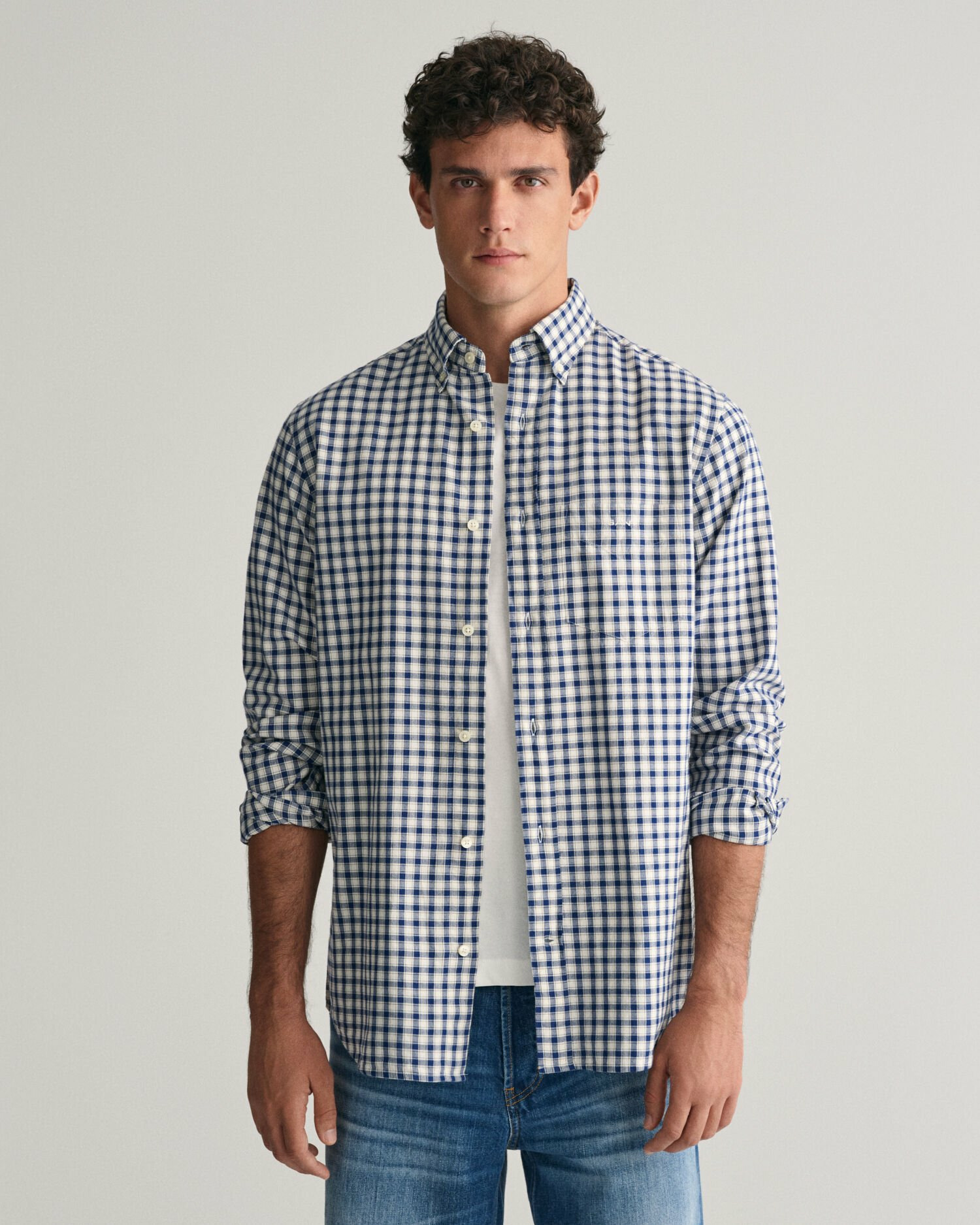 Chemise à carreaux en coton Oxford regular fit