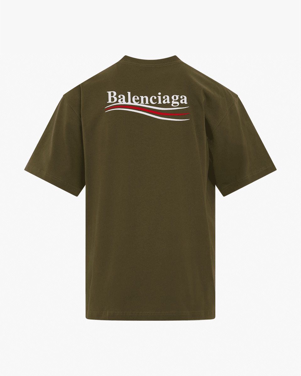 TEE BALENCIAGA POLITICAL GREEN