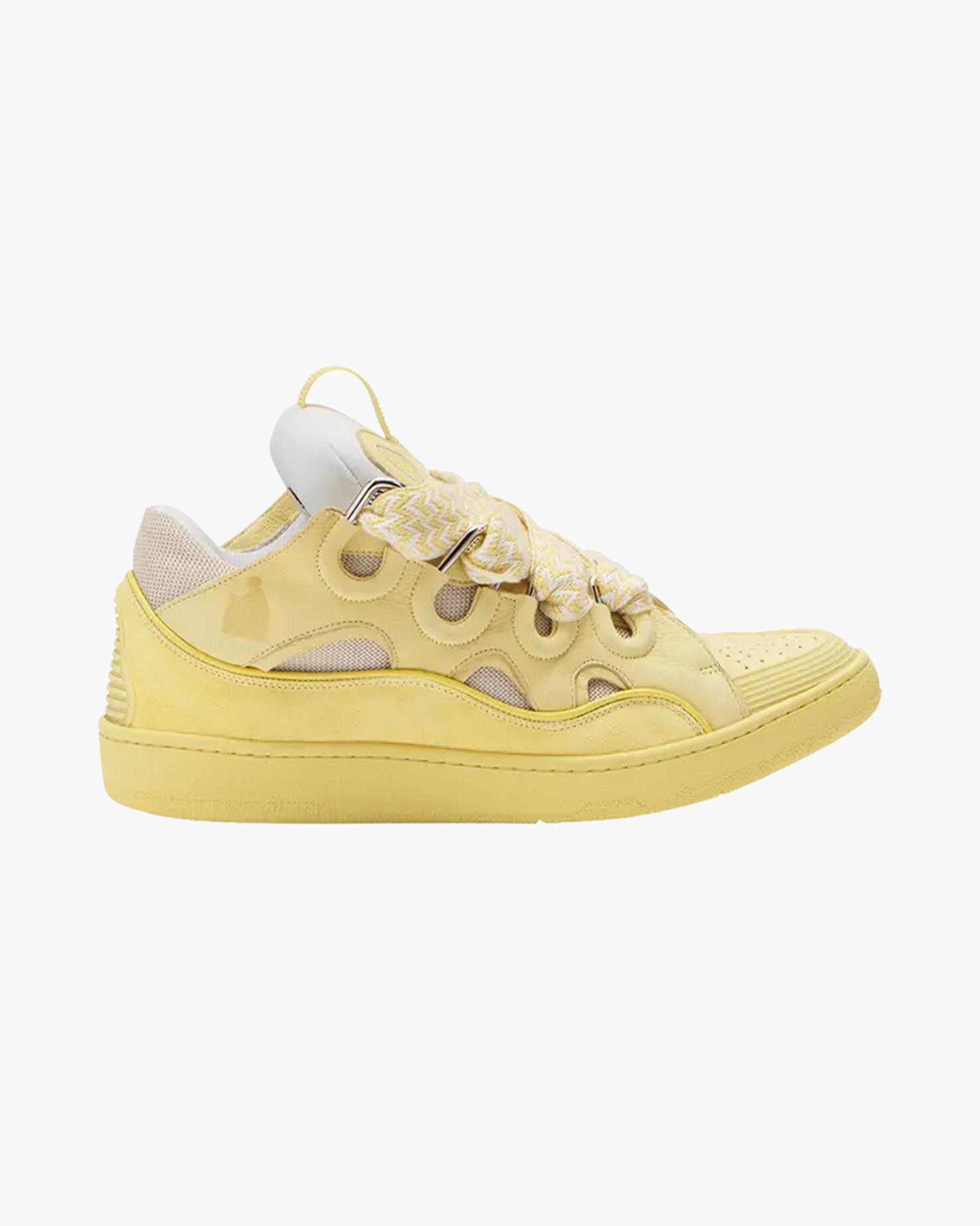 Lanvin Leather Curb Sneaker - Yellow