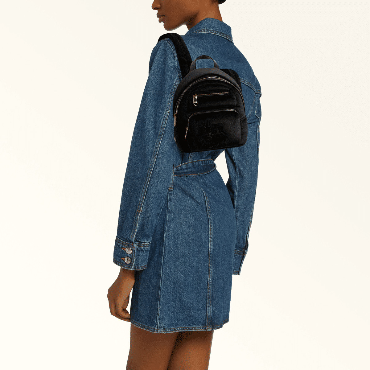 GAIA MINI BACKPACK - VELVET PADDED+PATCH