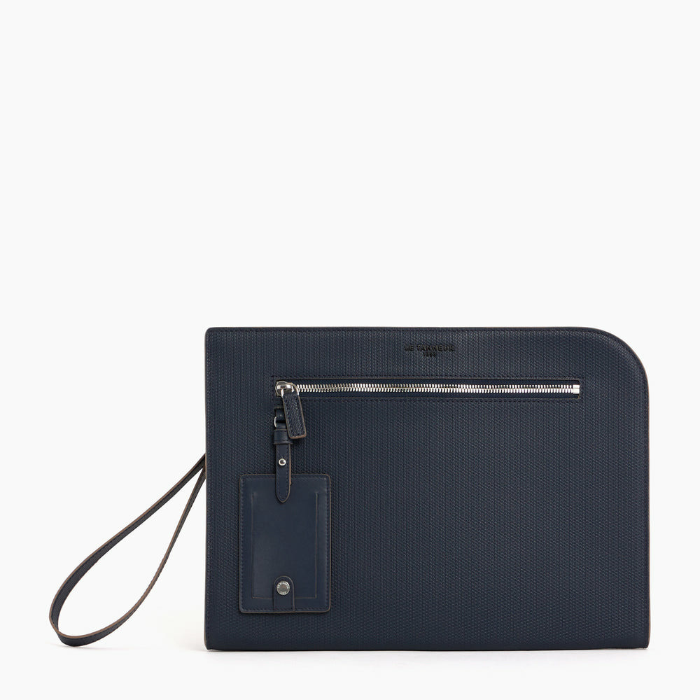 Pochette 13 Emile en cuir signature T