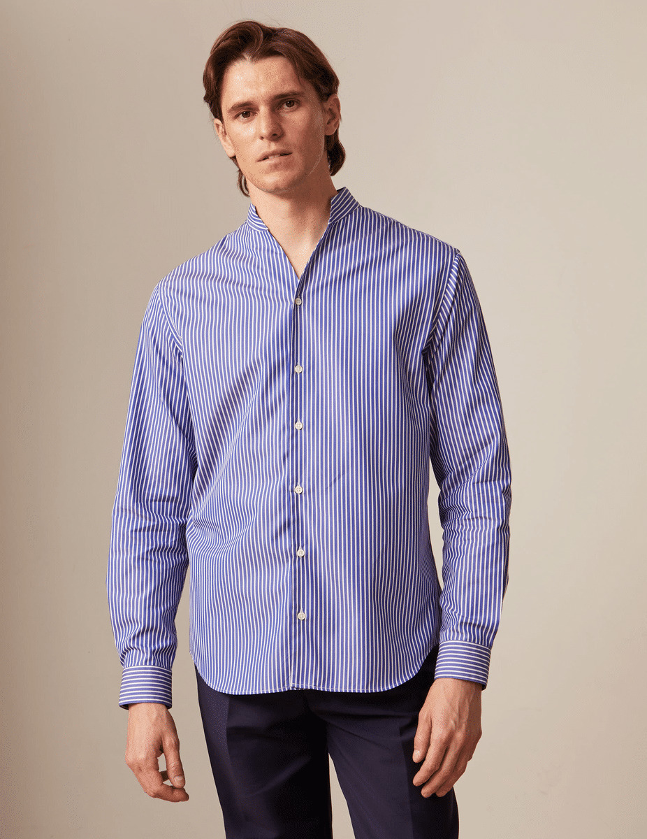 Chemise carl rayée bleue