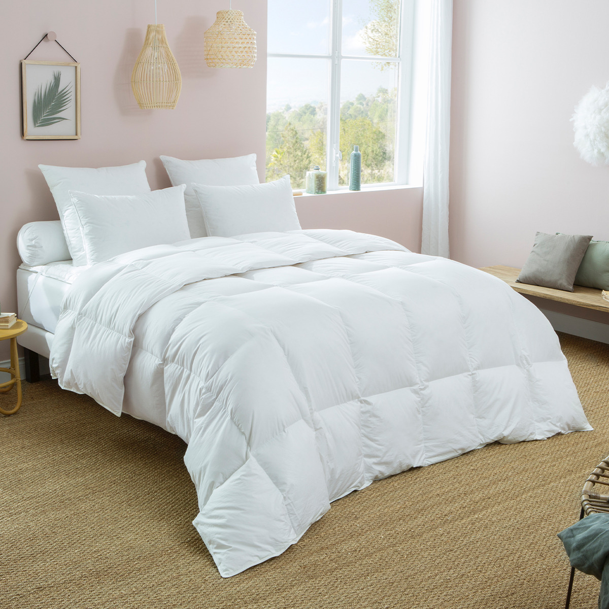 Couette Tempérée 70% duvet d'oie neuf