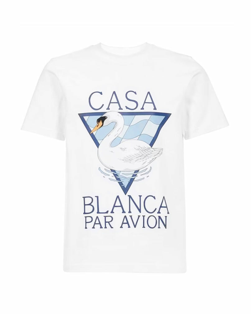 Casablanca T-Shirt Par Avion Blanc