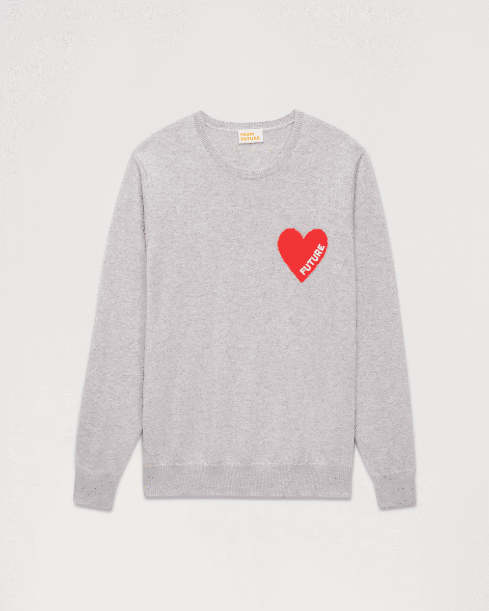 Pull Col Rond Coeur