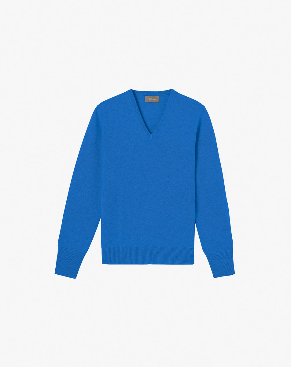 Pull V classique - Homme - BLEU DE FRANCE