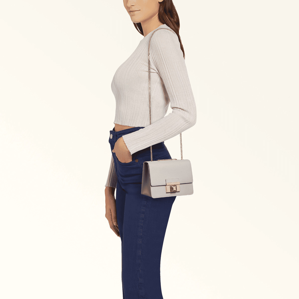 VENERE MINI CROSSBODY - VITELLO ANDROMEDA METAL