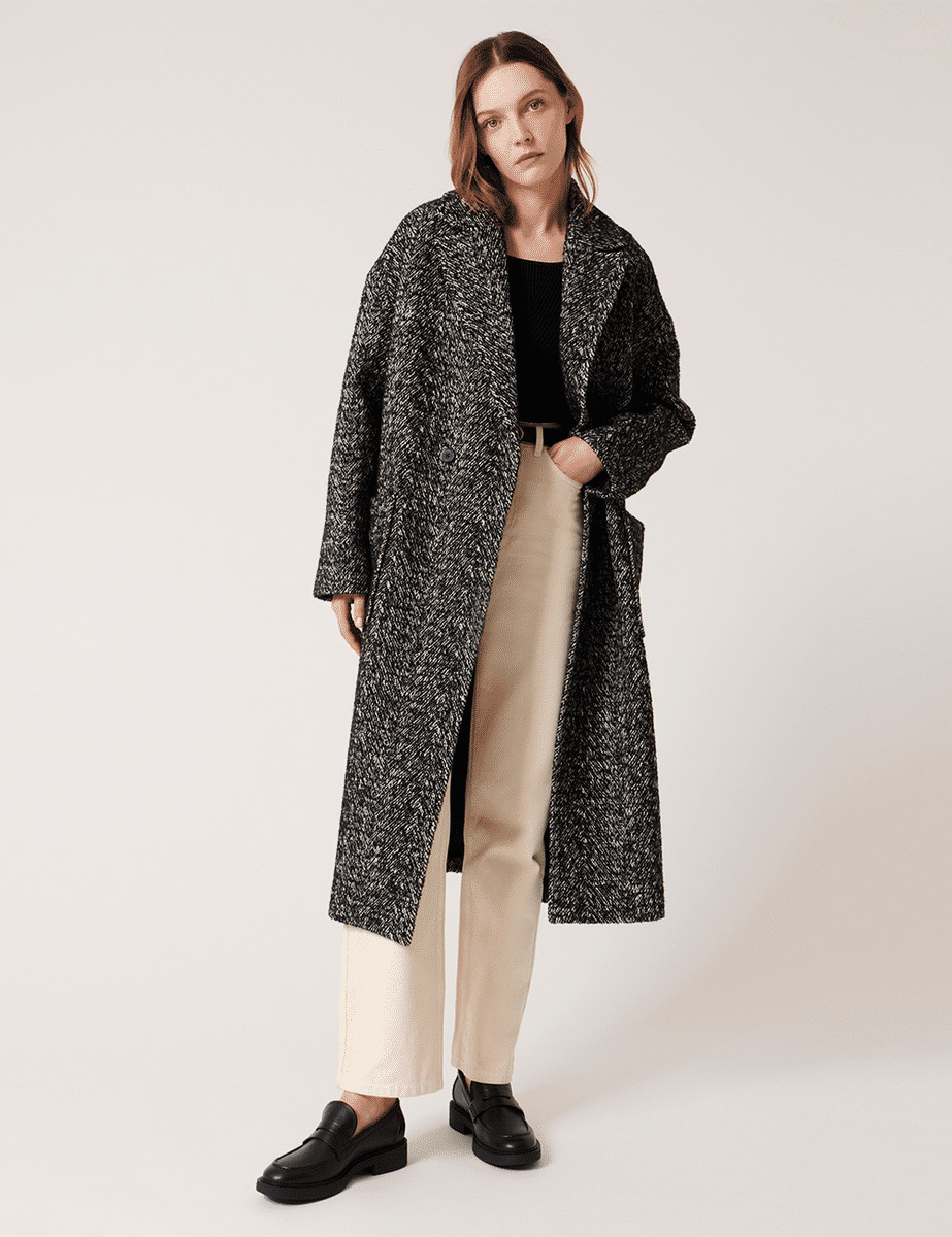 Manteau Miranda Noir en Coton