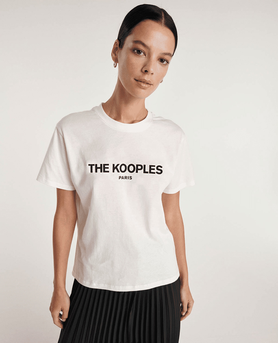 T-Shirt Avec Print Kooples Paris Sur L'Avant Femme