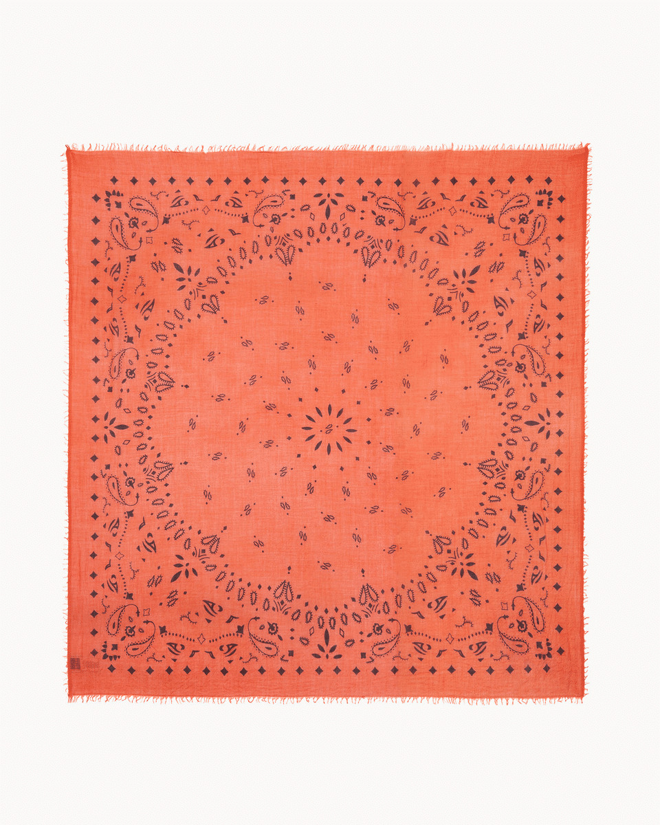 Très Grand Bandana EFFY Très grand bandana en voile de cachemire, 2 fils