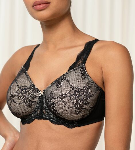 Contouring Sensation W01 - Soutien Gorge Minimizer - 0004-NOIR