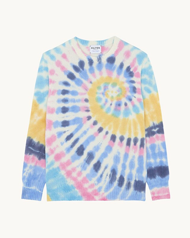 Pull Antho Sunny Pull Cachemire Col Rond Tie & Dye, 4 fils