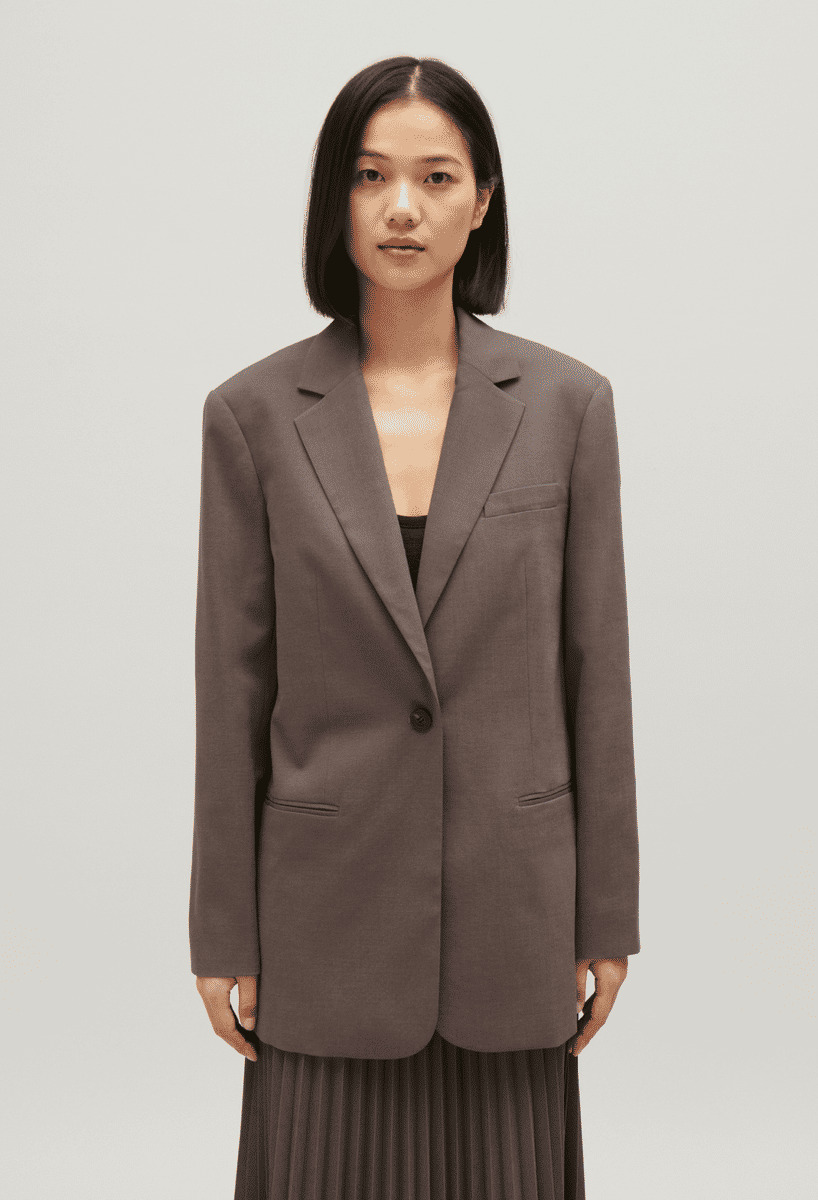 Veste tailleur marron glacé